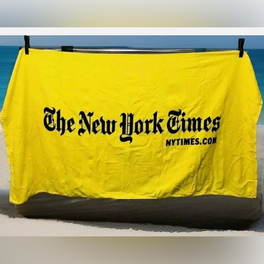 New York Times yellow towel